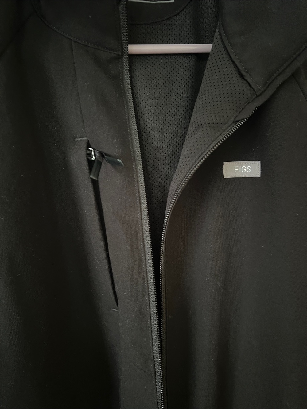 Figs Black Full-Zip Technical Jacket - Picture 3 of 5